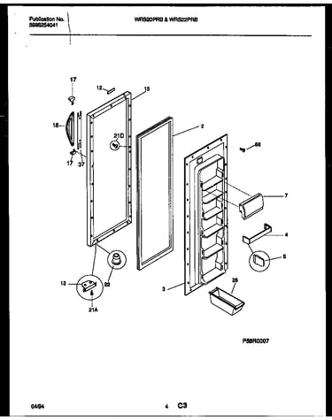 Refrigerator door parts