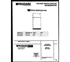 White-Westinghouse WRT17GHAW0 cover page diagram