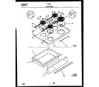 White-Westinghouse KF429RD1 cooktop and drawer parts diagram