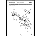 White-Westinghouse WDG846RBD0 blower and drive parts diagram