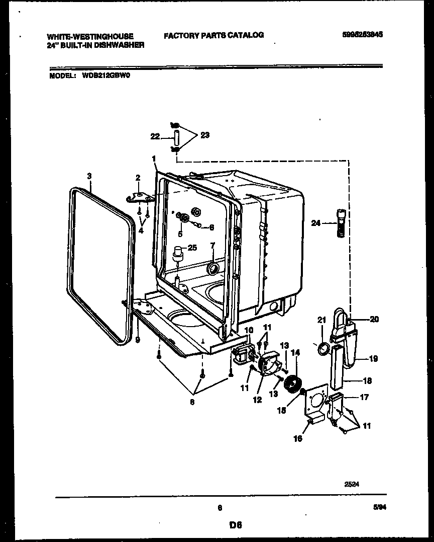 TUB AND FRAME PARTS