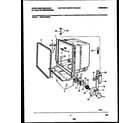 White-Westinghouse WDB212GBD0 tub and frame parts diagram