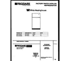 White-Westinghouse WRT19PRAW0 cover page diagram