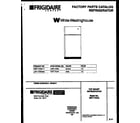 White-Westinghouse WRT17DRAD0 cover page diagram