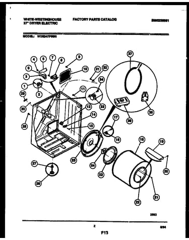 Cabinet and component parts