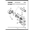 White-Westinghouse WDE336RBS0 blower and drive parts diagram