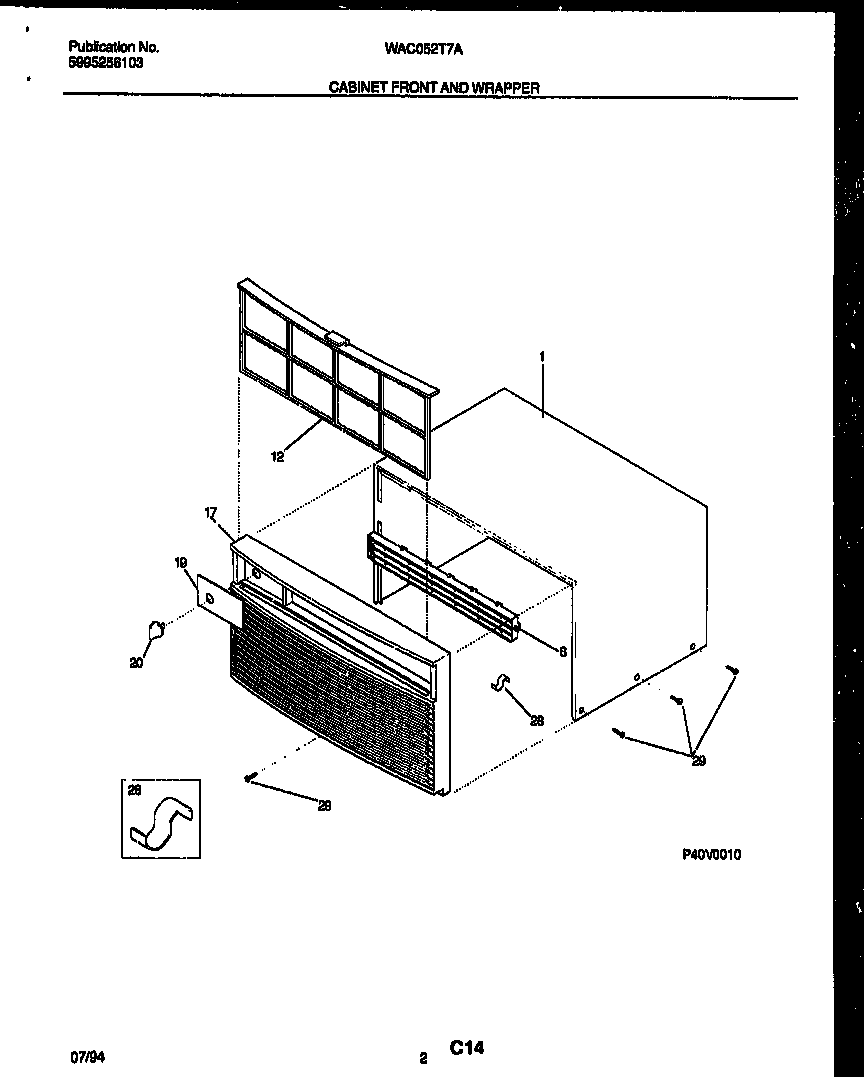 Cabinet front and wrapper