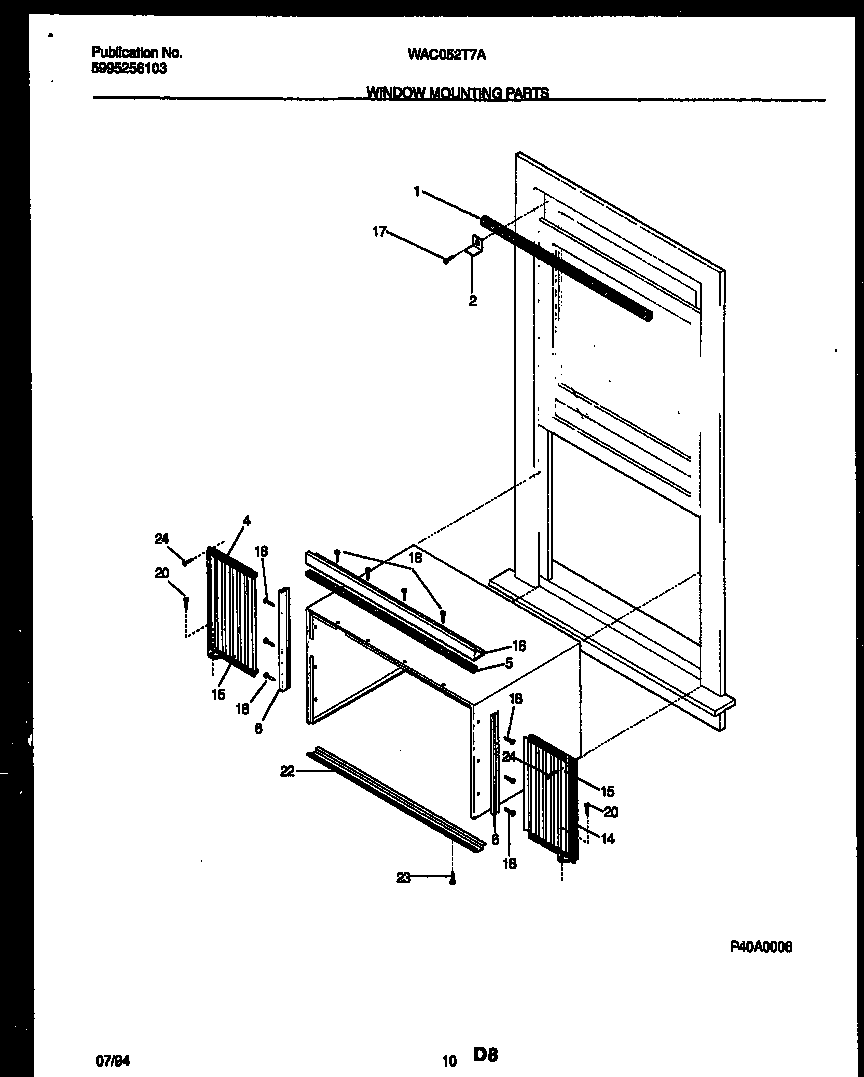 Window mounting parts
