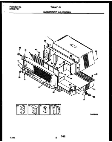 Cabinet front and wrapper