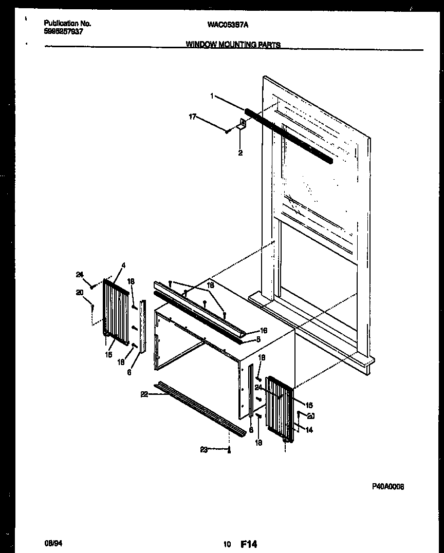 Window mounting parts