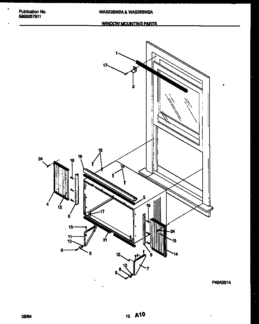 Window mounting parts