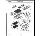 White-Westinghouse WRT21BGAY1 shelves and supports diagram
