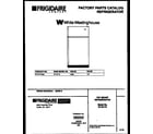 White-Westinghouse RT181TCW0 cover page diagram