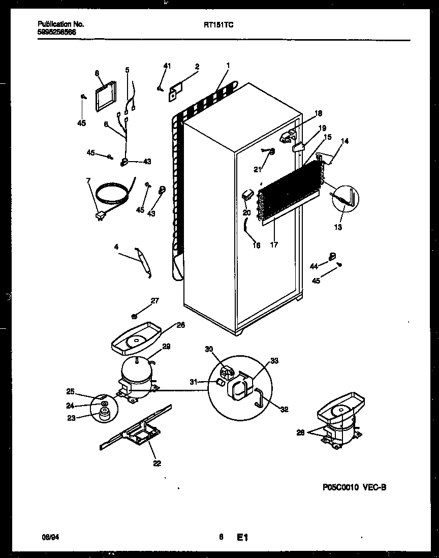 System and automatic defrost parts
