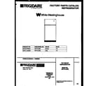 White-Westinghouse WRT21QRBD0 cover page diagram