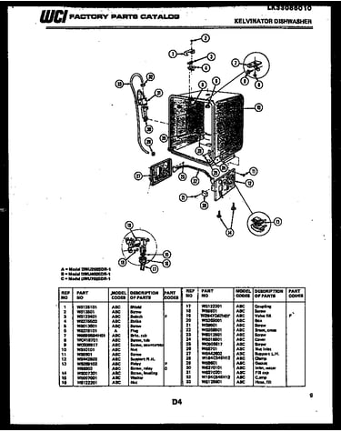 Tub and frame parts