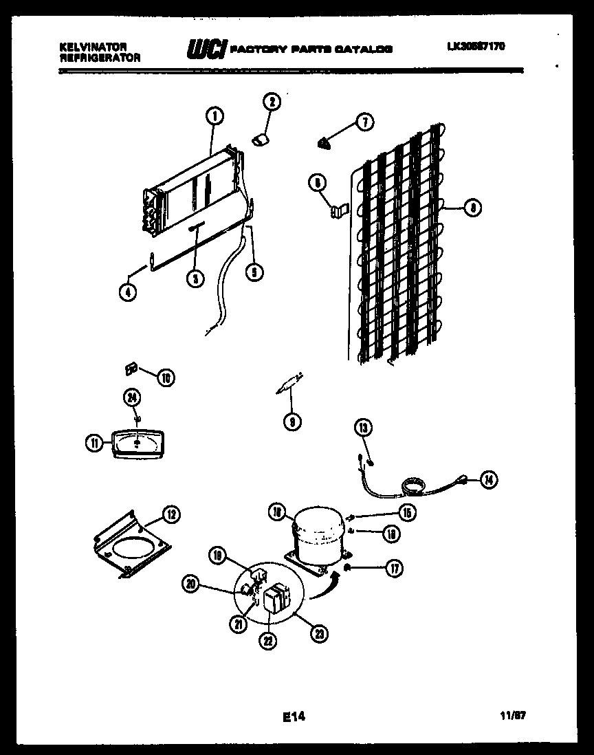 System and automatic defrost parts