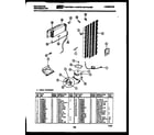 Kelvinator TGK180AN7V system and automatic defrost parts diagram