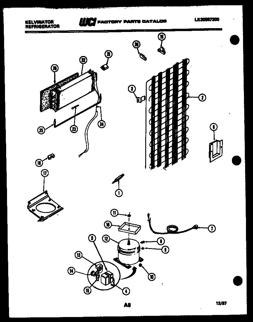 System and automatic defrost parts