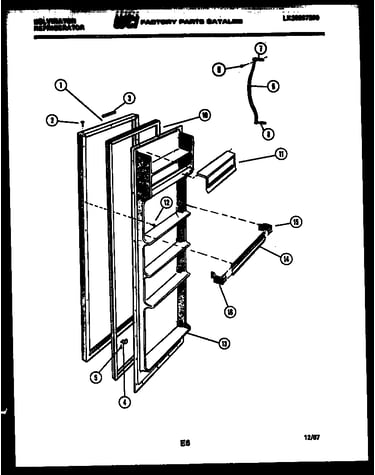Refrigerator door parts