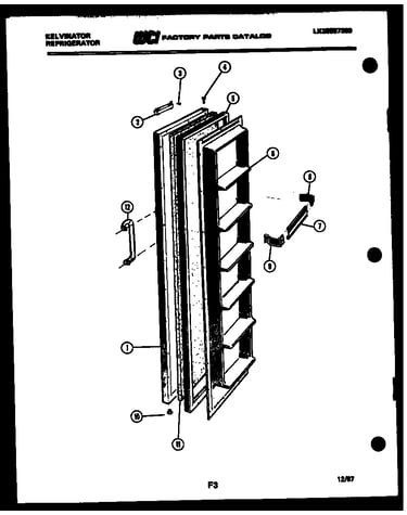 Freezer door parts