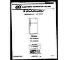 Kelvinator TPK160BN3T cover page diagram