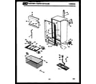 Kelvinator UFS157DN1W cabinet parts diagram