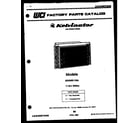 Kelvinator S208D1QA front cover/text only diagram