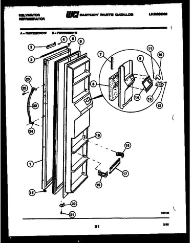 Freezer door parts