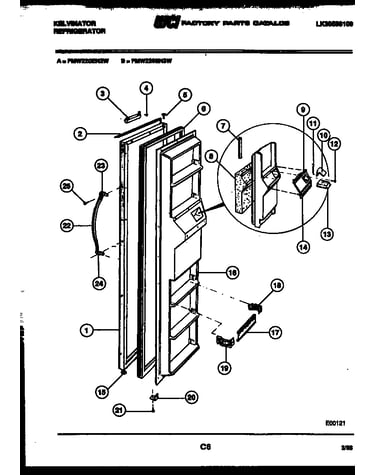 Freezer door parts