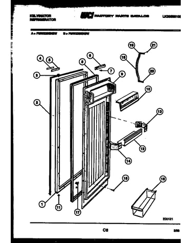 Refrigerator door parts