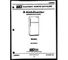Kelvinator TMK160EN1F cover page diagram