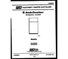 Kelvinator TPK180PN0D cover page diagram