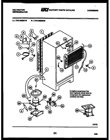 System and automatic defrost parts