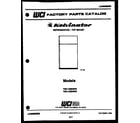 Kelvinator TSK140EN2W cover page diagram