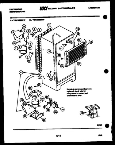 System and automatic defrost parts