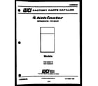 Kelvinator TSK180EN2D cover page diagram