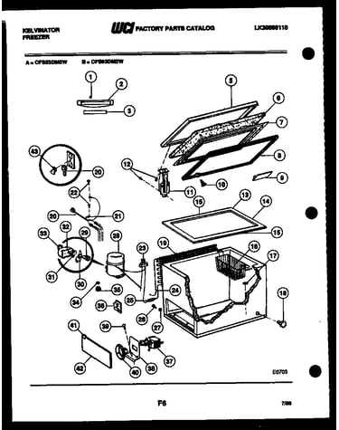 Chest freezer parts