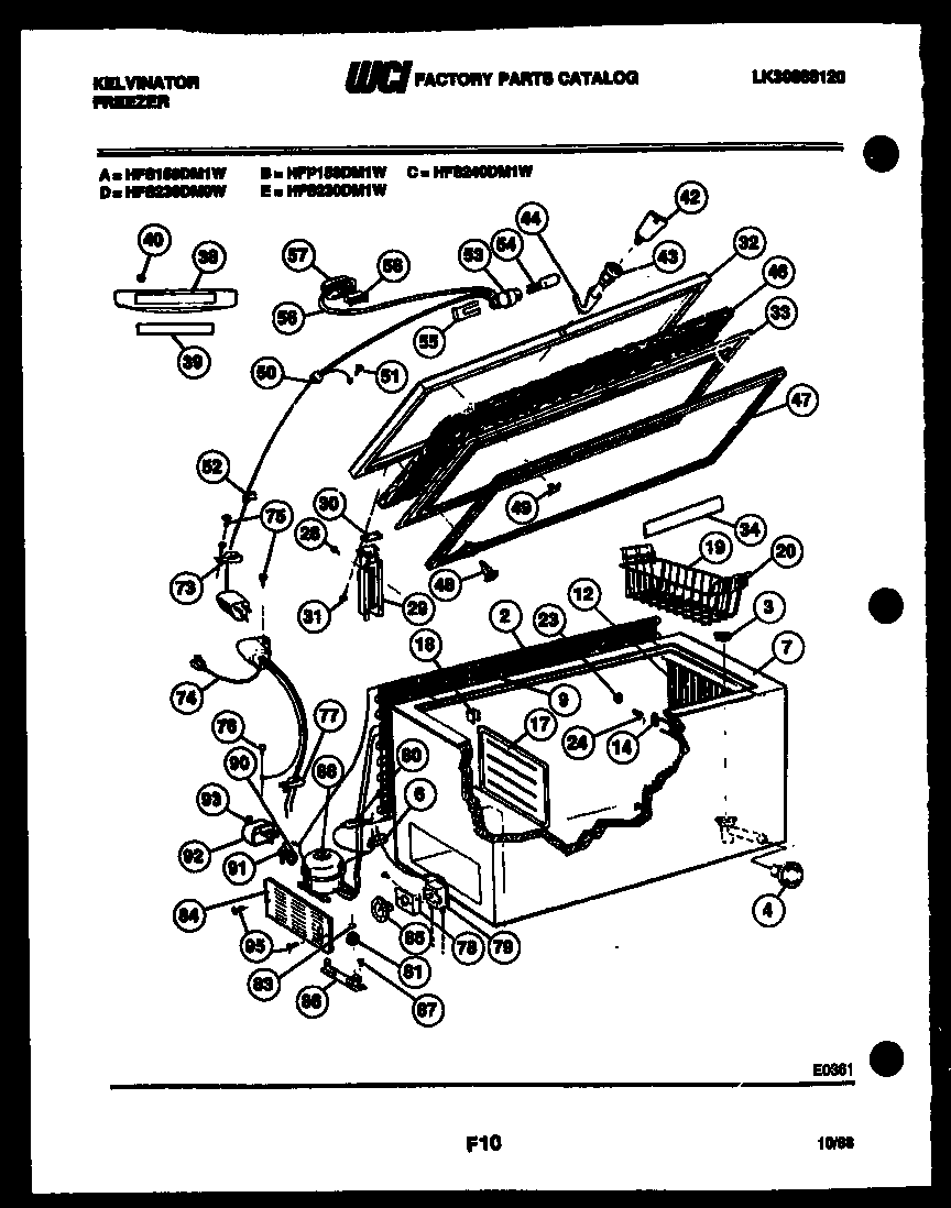 CHEST FREEZER PARTS