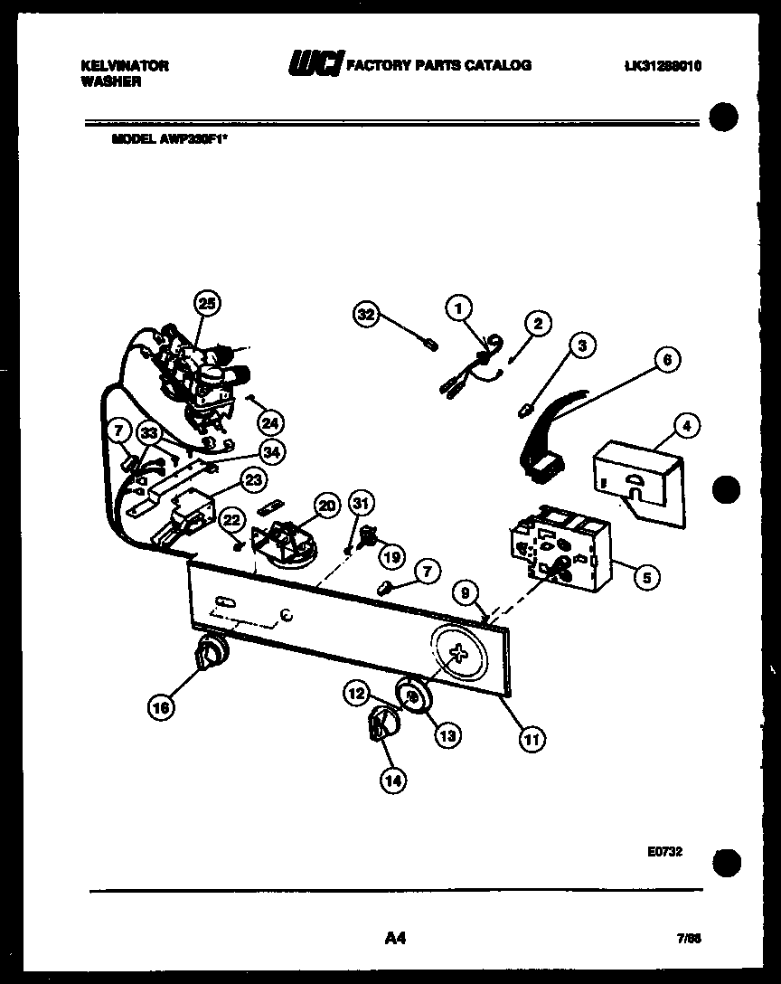 Front panel parts