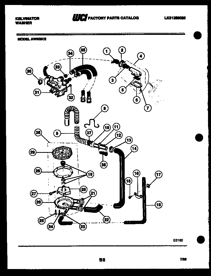 Drain, recirculate parts