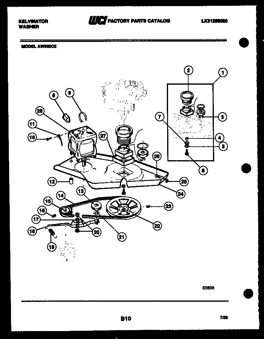 Motor and idler arm clutch