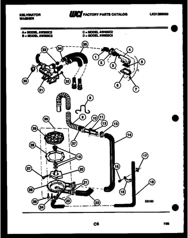 Drain, recirculate parts