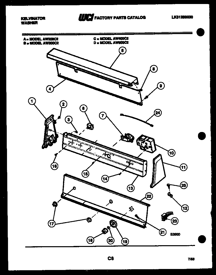 CONSOLE AND CONTROL PARTS