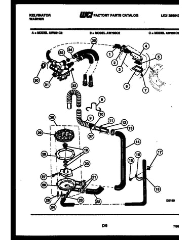 Drain, recirculate parts