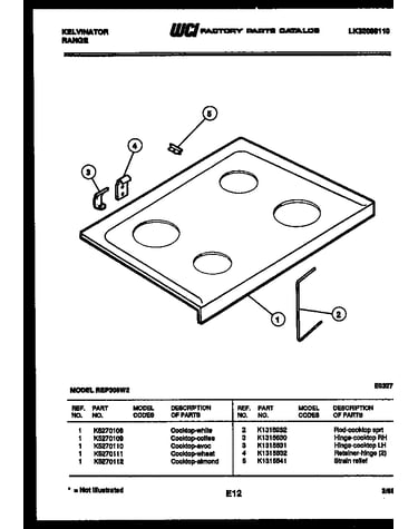 Cooktop parts