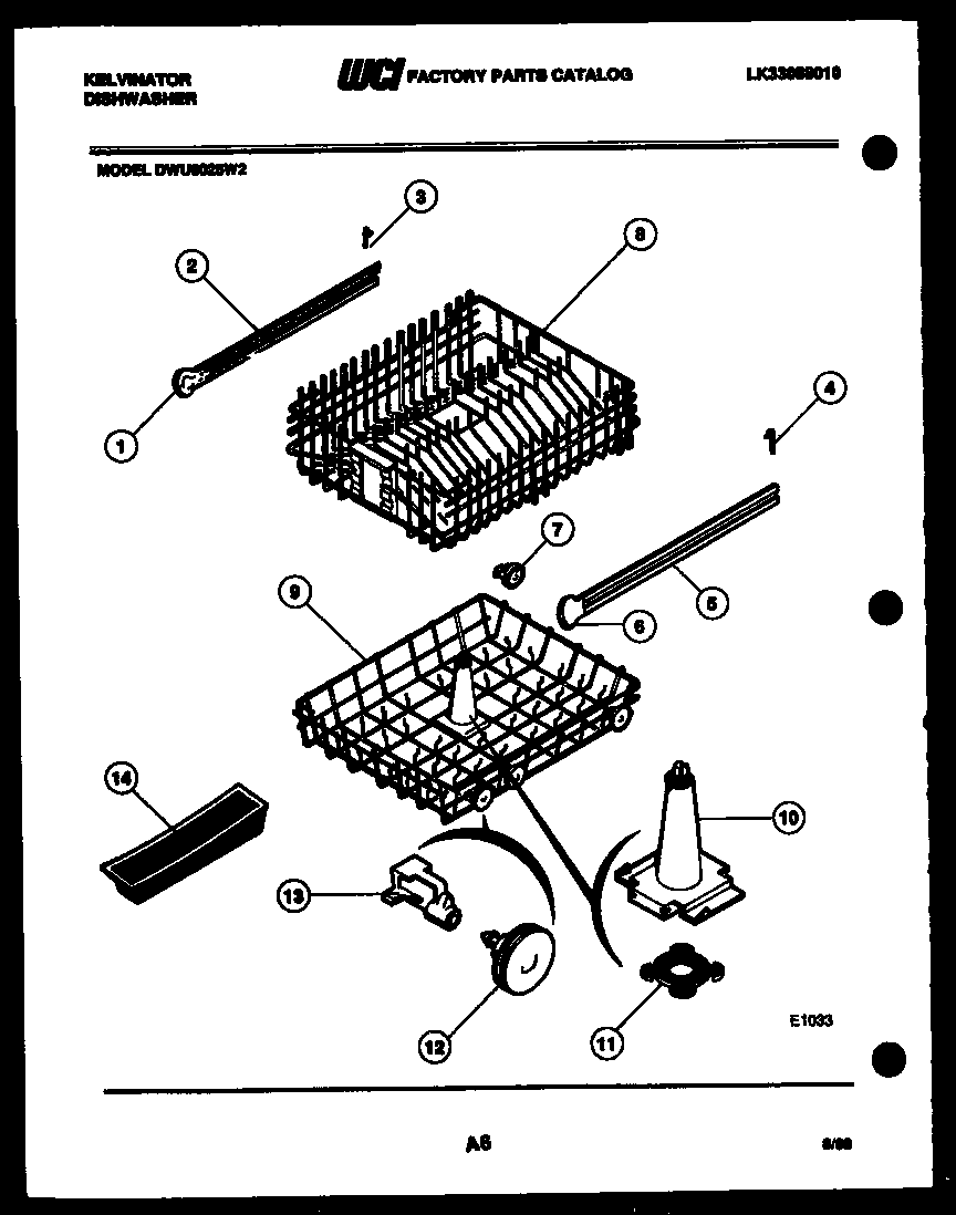 Racks and inner tub parts