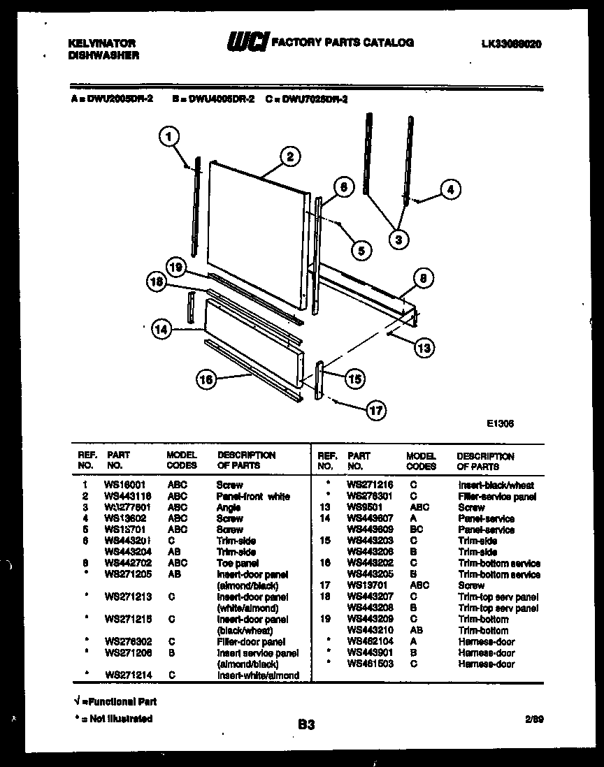 Outer door parts