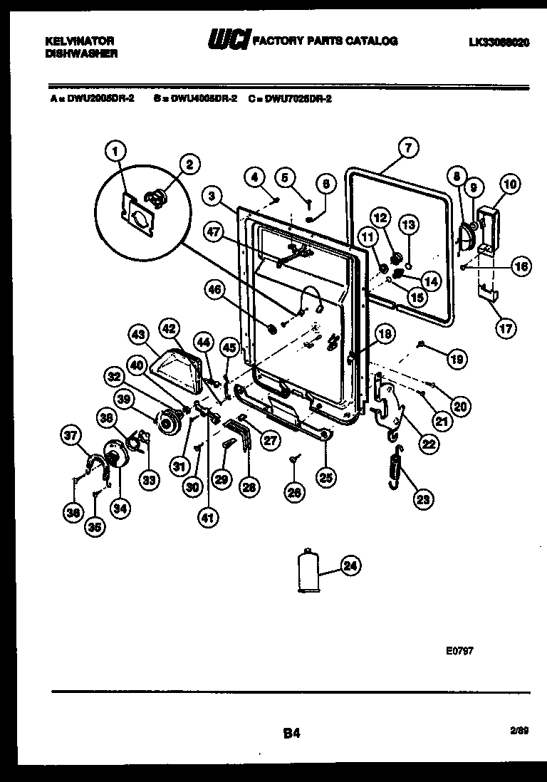 Inner door parts
