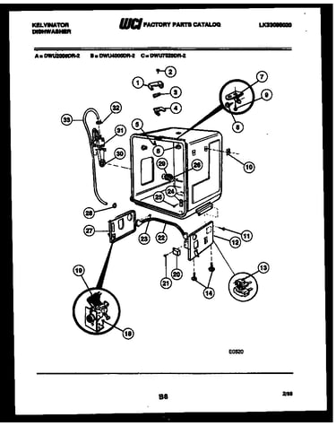 Tub and frame parts